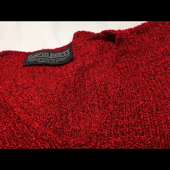 ❤️ David Brett Red Sweater - Picture 6 of 8